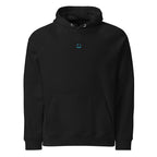 Mona Lisa hoodie Black színben, elölnézet – tiszta előrész, raglán ujj