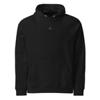 Leonardo da Vinci hoodie Black színben, elölnézet – tiszta előrész, raglán ujj