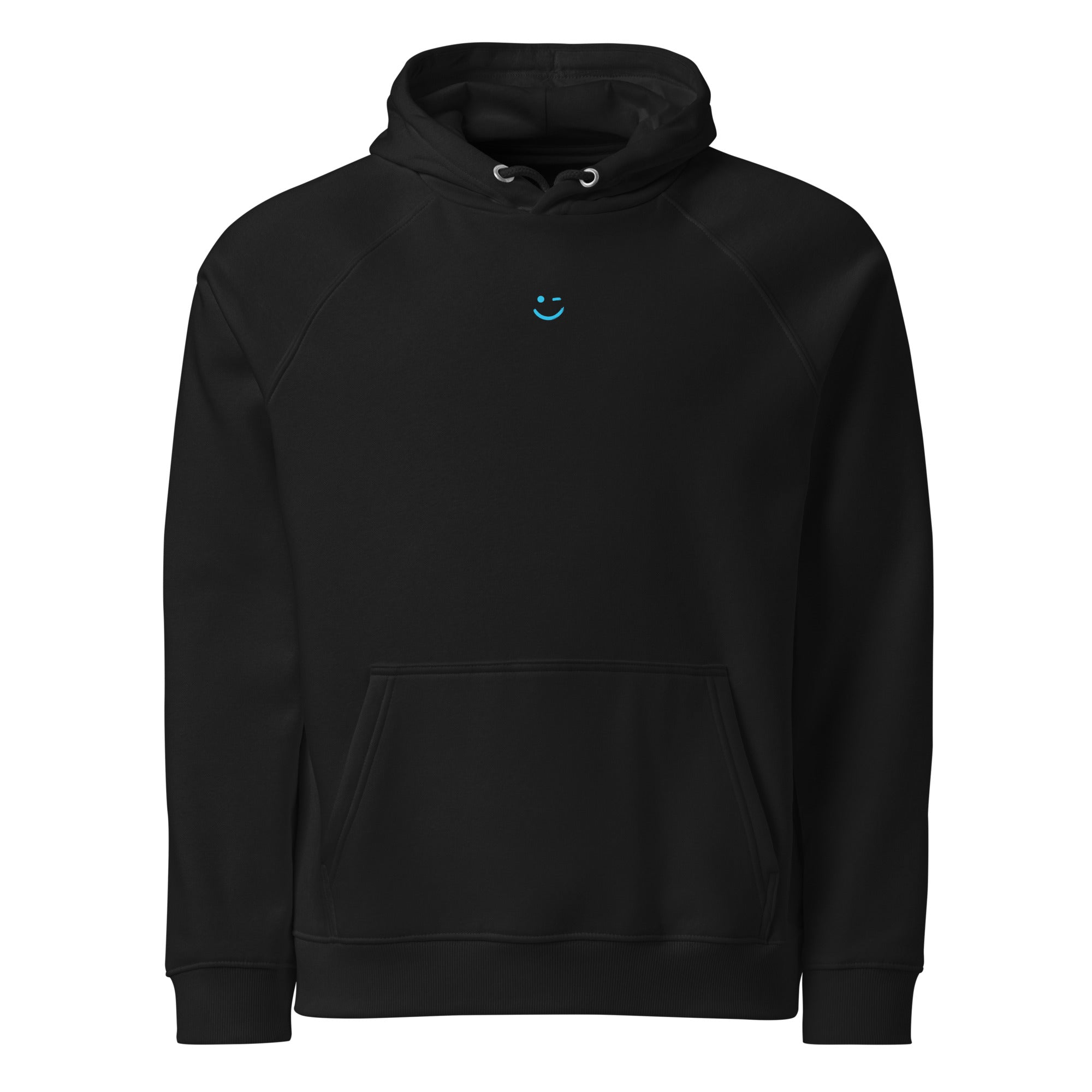 Leonardo da Vinci hoodie Black színben, elölnézet – tiszta előrész, raglán ujj