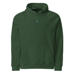 Jézus hoodie Bottle Green színben, elölnézet – tiszta előrész, raglán ujj