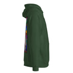 Leonardo da Vinci hoodie Bottle Green színben, jobb oldali nézet – jersey-bélésű kapucni