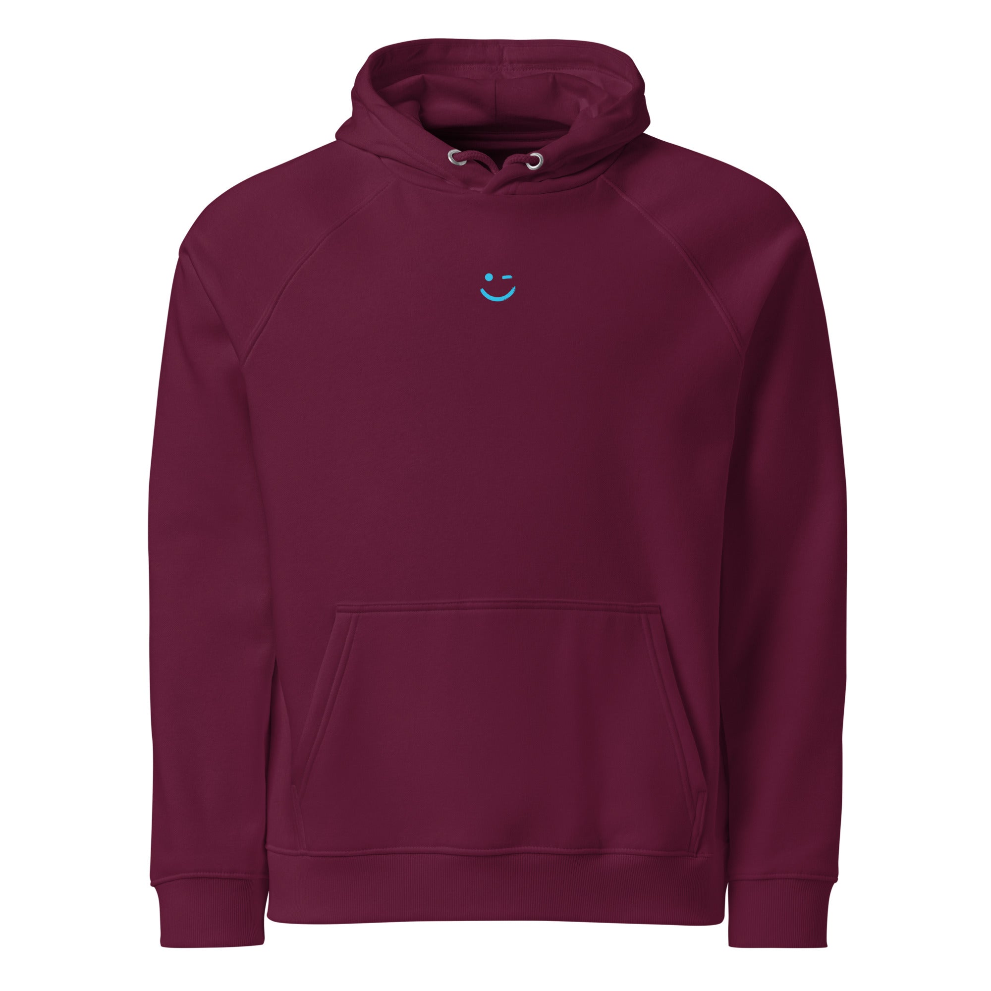 Vitruvius hoodie Burgundy színben, elölnézet – tiszta előrész, raglán ujj