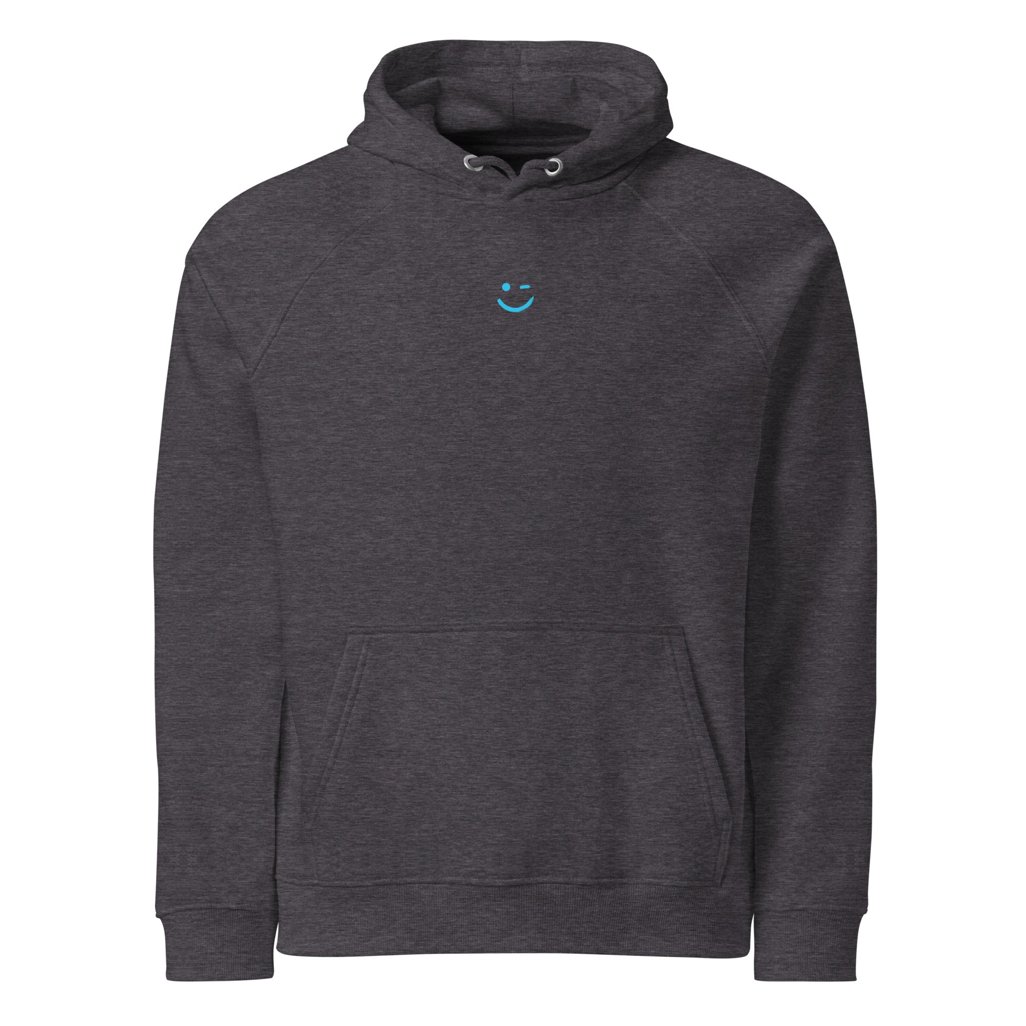 Vitruvius hoodie Charcoal Melange színben, elölnézet – tiszta előrész, raglán ujj