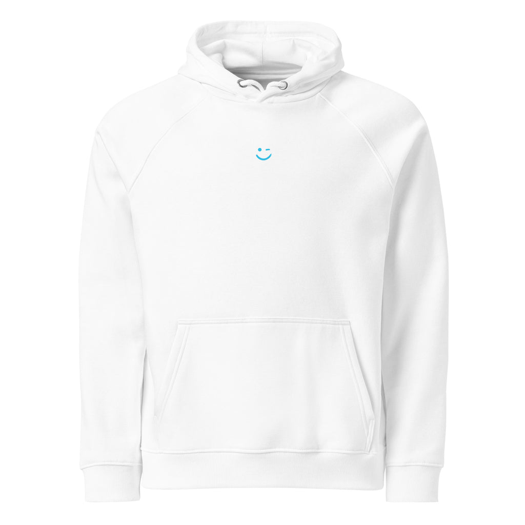 Mona Lisa hoodie White színben, elölnézet – tiszta előrész, raglán ujj