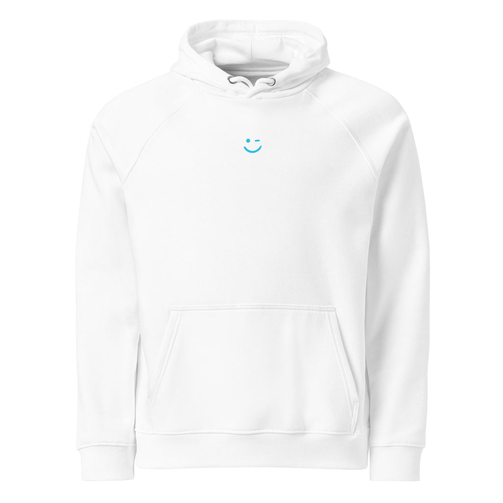 Vitruvius hoodie White színben, elölnézet – tiszta előrész, raglán ujj