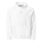 Vitruvius hoodie White színben, elölnézet – tiszta előrész, raglán ujj