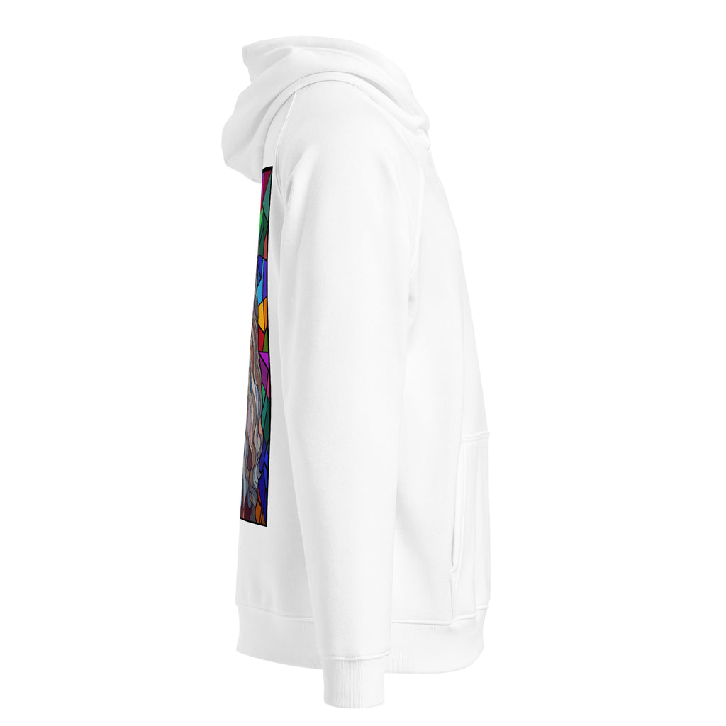 Leonardo da Vinci hoodie White színben, jobb oldali nézet – jersey-bélésű kapucni