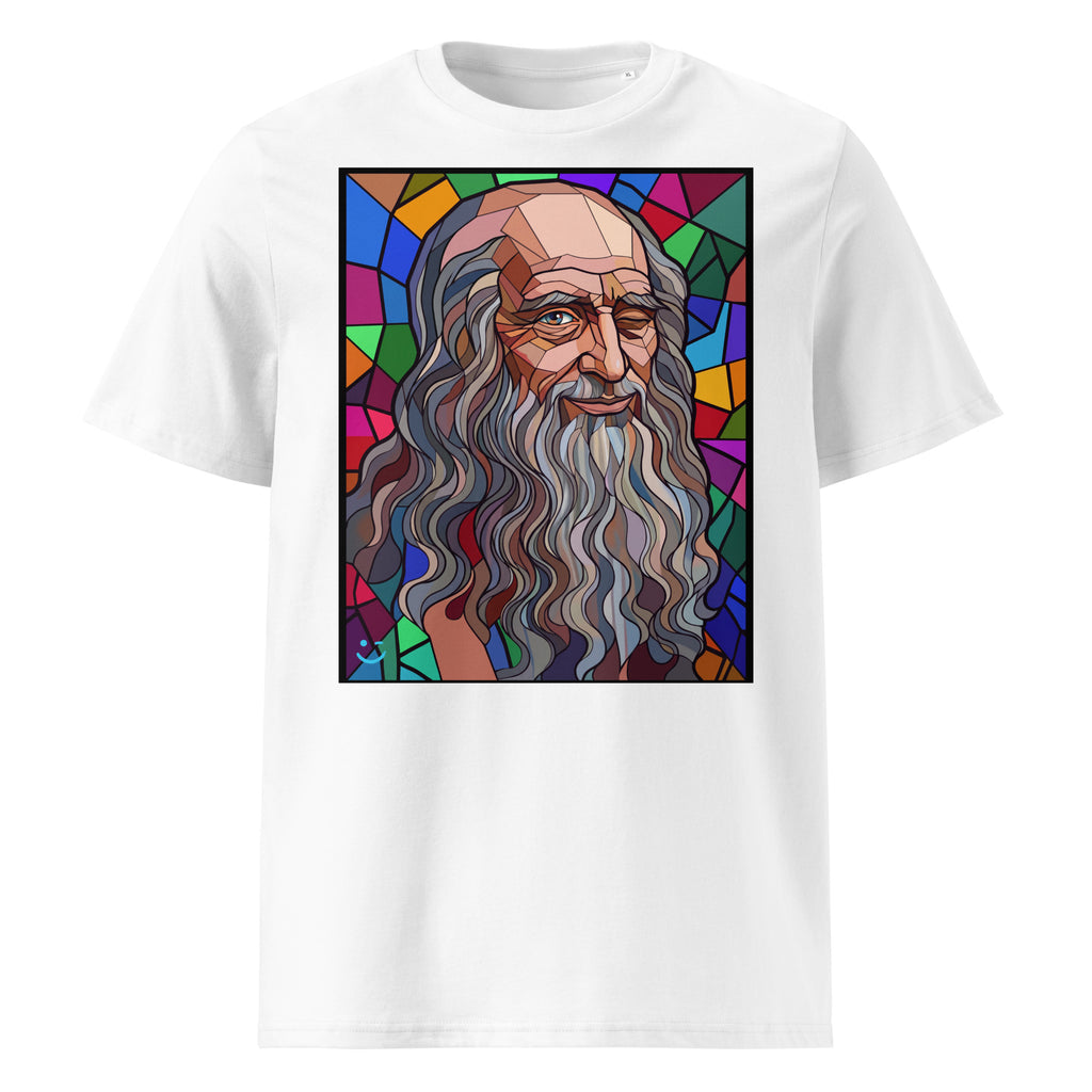 Leonardo da Vinci póló White színben, elölnézet – 180 g/m² organikus pamut